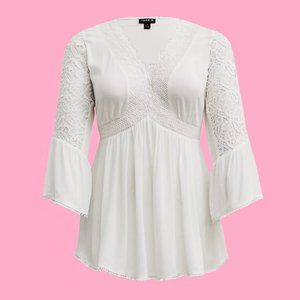 Babydoll Crinkle Gauze Top